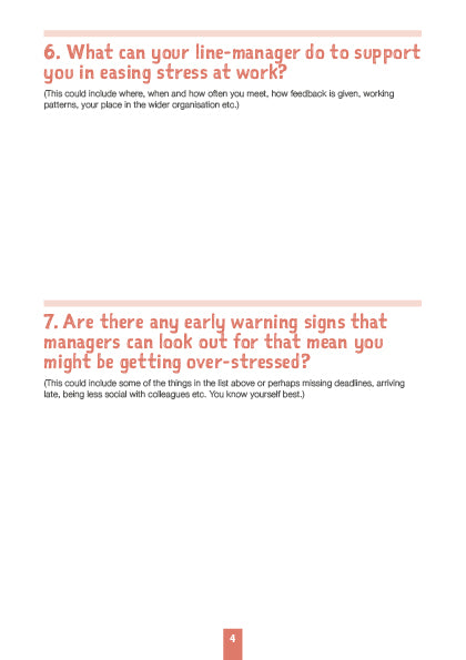 Stress At Work Action Plan