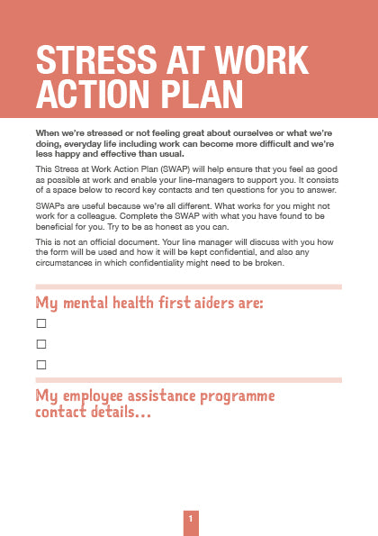 Stress At Work Action Plan