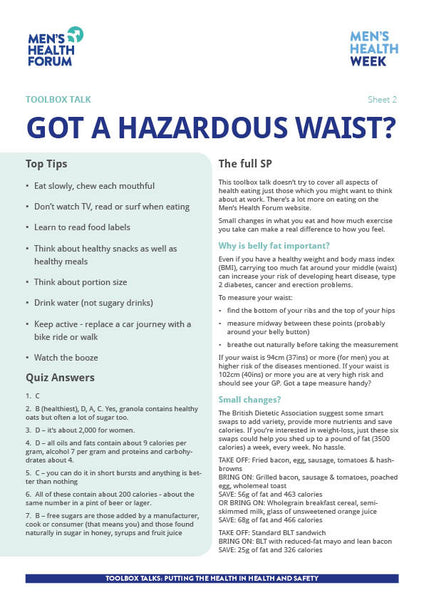 Hazardous Waist Toolbox Talk (PDF)