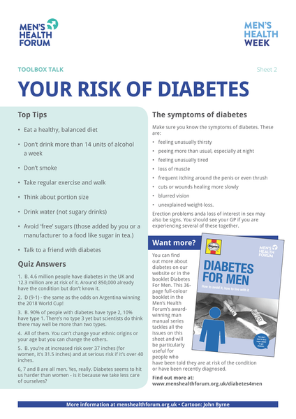 Toolbox Talk - What is your risk of diabetes? - #TalkAboutDiabetes (PDF)