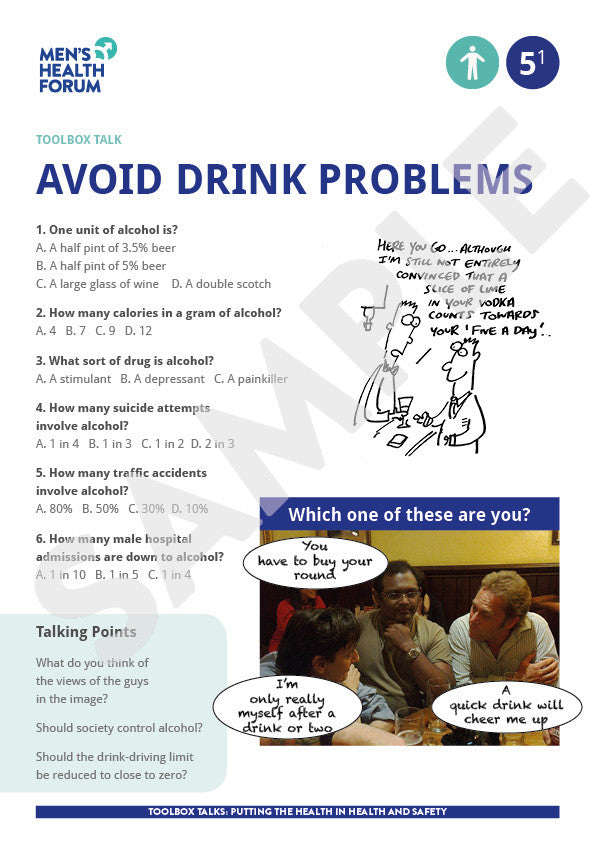Toolbox Talk 5: Avoid drink problems (PDF + 3 days trial video)