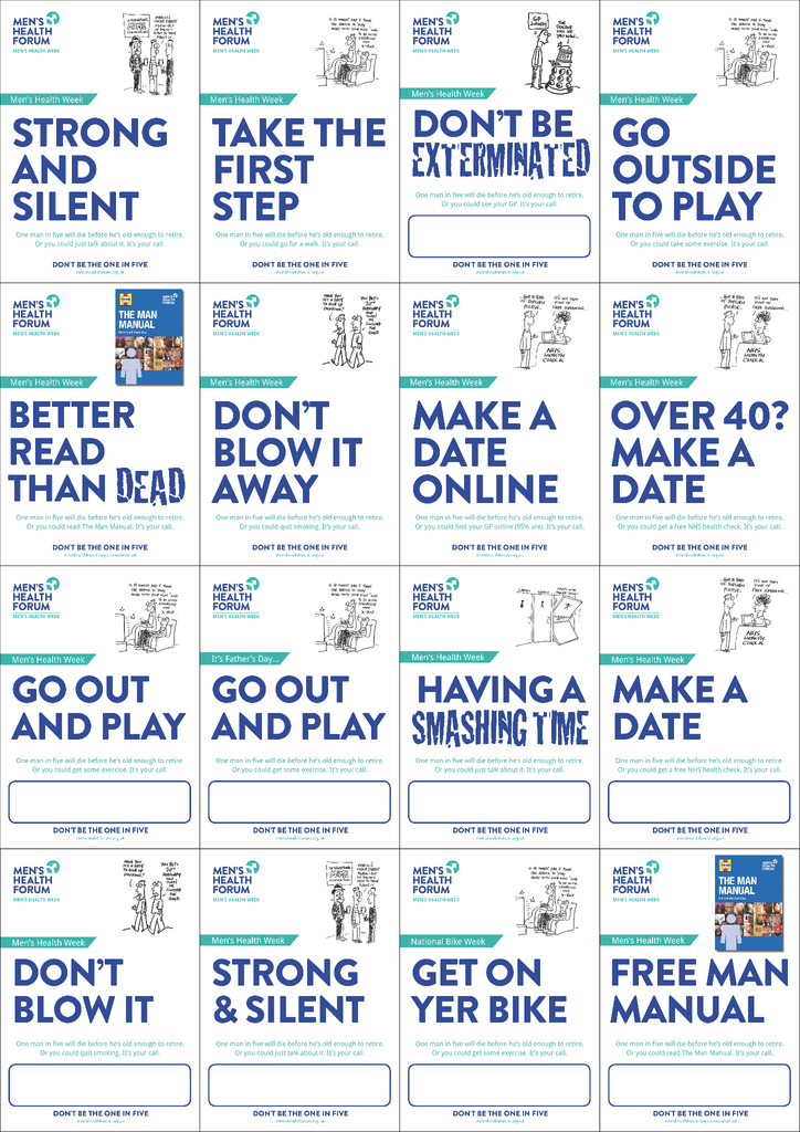 Don't be the one in five - Poster Pack - 17 posters (pdf)