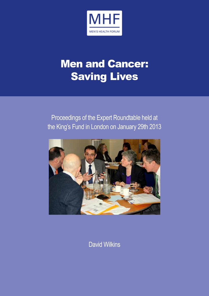 Men and Cancer: Saving Lives
