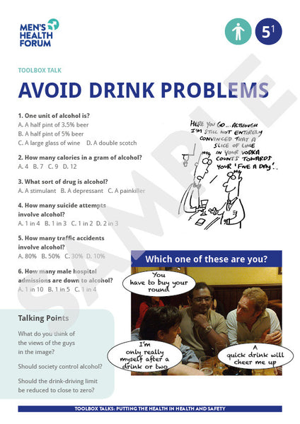 Toolbox Talk 5: Avoid drink problems (PDF + 3 days trial video)