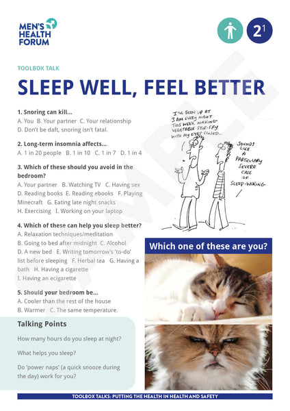 Toolbox Talk 2: Sleep Well, Feel Better