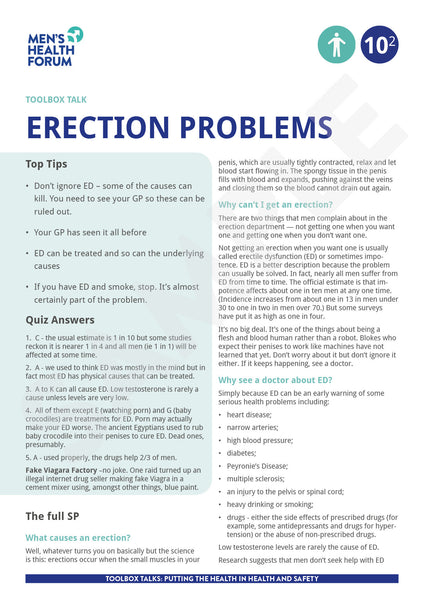 Toolbox Talk 10: What do erection problems really mean? (PDF + 3 days trial video)