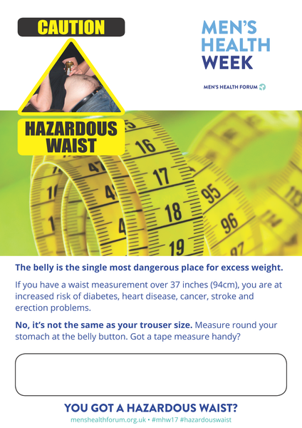 Hazardous Waist - Tape Measure Posters - Men's Health Week 2017 (pdf)